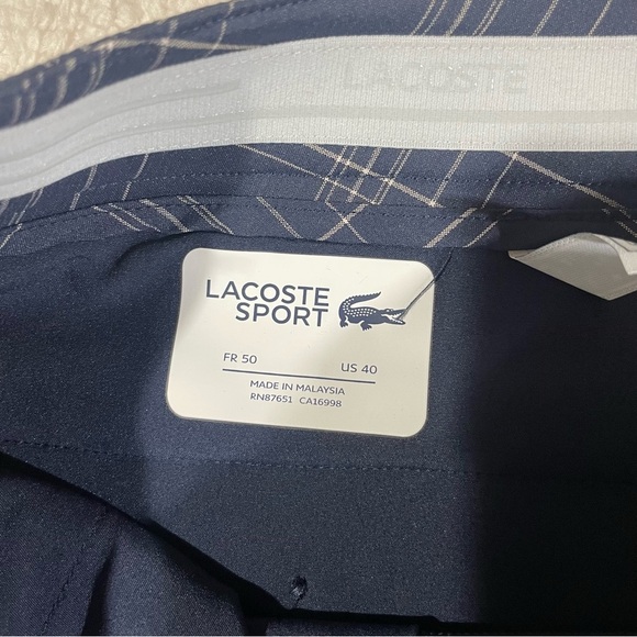 Lacoste Mens Twill Navy Blue Classic Fit Alligator Logo Shorts Size 40 - Picture 5 of 9
